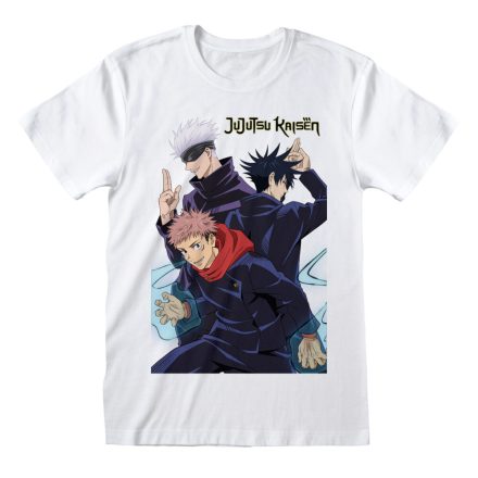 Rövid ujjú póló Jujutsu Kaisen Trio Fehér Unisex MOST 16606 HELYETT 7937 Ft-ért!