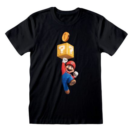 Rövid ujjú póló Super Mario Mario Coin Fekete Unisex MOST 16606 HELYETT 7937 Ft-ért!