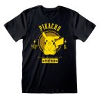   Rövid ujjú póló Pokémon Collegiate Picachu Fekete Unisex MOST 31479 HELYETT 17668 Ft-ért!