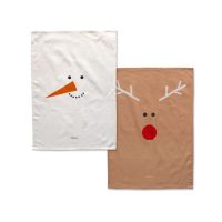   Konyhakendő HappyFriday Xmas Snowmates Többszínű 70 x 50 cm (2 egység) MOST 13233 HELYETT 6994 Ft-ért!