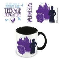   Taza Bögre Wednesday Teenage Purgatory Fehér Fekete 325 ml MOST 17526 HELYETT 10492 Ft-ért!