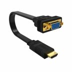   HDMI–VGA Adapter Ewent EW9869 Fekete 15 cm MOST 12243 HELYETT 6870 Ft-ért!