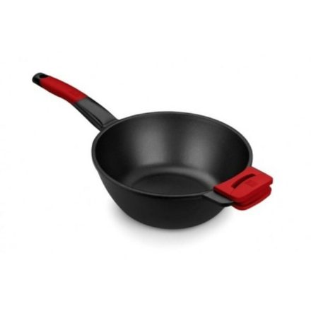 Wok Serpenyő BRA A412028 Piros/Fekete Ø 28 cm Rozsdamentes acél (1 egység) (Ø 28 cm) MOST 23303 HELYETT 16444 Ft-ért!