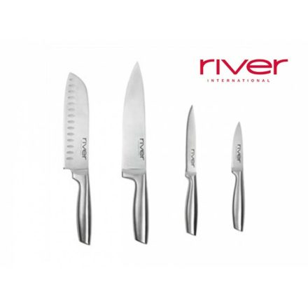 Kés szett River Rozsdamentes acél 4 pcs MOST 16985 HELYETT 12120 Ft-ért!