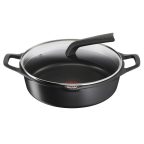   Lábas fedéllel Tefal E2497244 Fekete Ø 28 cm MOST 40404 HELYETT 29474 Ft-ért!