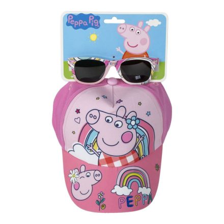 Sapka és napszemüveg készlet Peppa Pig 2 Darabok Rózsaszín (51 cm) MOST 10062 HELYETT 5647 Ft-ért!