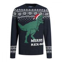   Unisex Jumper Jack & Jones T REX Tengerészkék MOST 23203 HELYETT 14014 Ft-ért!