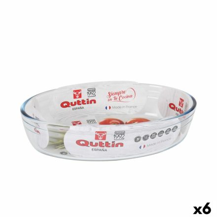 Kemencés ételeknek való tartó Quttin   Üveg Ovális 1,8 L 26,2 x 17,8 x 6,1 cm (6 egység) MOST 25430 HELYETT 14642 Ft-ért!