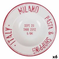   Tészta Tányér Santa Clara Milano Piros Porcelán Ø 28 cm (6 egység) MOST 28215 HELYETT 16221 Ft-ért!