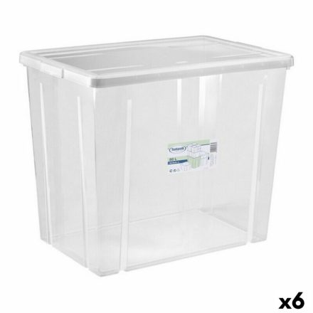 Tárolódoboz fedéllel Tontarelli Linea box 80 L 59 x 39 x 48 cm (6 egység) MOST 102974 HELYETT 57047 Ft-ért!