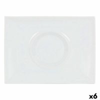   Lapos Tányér Inde Gourmet Porcelán Fehér 29,5 x 22 x 3 cm (6 egység) MOST 57682 HELYETT 19966 Ft-ért!