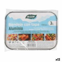   Tálca fedéllel Algon Alumínium Négyszögletes 590 ml 19,5 x 14,5 x 4 cm (12 egység) MOST 12189 HELYETT 7292 Ft-ért!