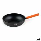   Wok Serpenyő Quttin Gastro Fekete Narancszín 47 x 29 x 8 cm (6 egység) MOST 106687 HELYETT 59131 Ft-ért!