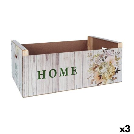 Tárolódoboz fedéllel Confortime Sweet Home Többszínű Fa цветя 58 x 39 x 21 cm (3 egység) MOST 24827 HELYETT 10103 Ft-ért!