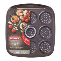   Tepsi Pizza Mini Pyrex Asimetria Horganyzott acél (9 Fülkék) (16 x 16 cm) MOST 16791 HELYETT 10054 Ft-ért!