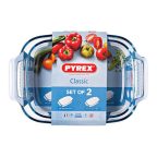   Sütőedény készlet Pyrex Classic Átlátszó Üveg (2 pcs) MOST 15244 HELYETT 10508 Ft-ért!