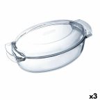   Kemencés ételeknek való tartó Pyrex Classic Vidrio Átlátszó Üveg Ovalada 39 x 23 x 15 cm Fedéllel (3 egység) MOST 90058 HELYETT 67770 Ft-ért!