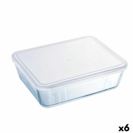 Négyszögletes uzsonnás doboz fedéllel Pyrex Cook & Freeze 22,5 x 17,5 x 6,5 cm 1,5 L Átlátszó Szilikon Üveg (6 egység) MOST 69787 HELYETT 52516 Ft-ért!