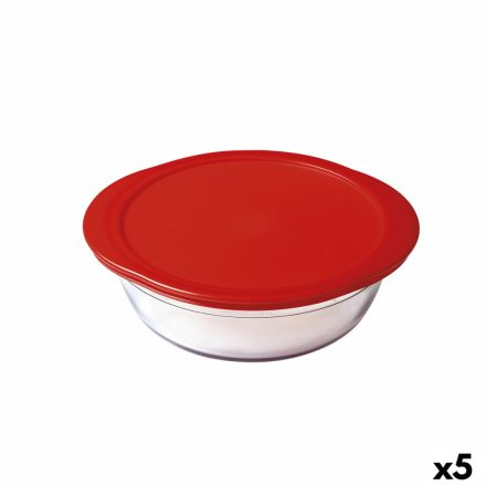 Kerek ebéddoboz fedéllel Ô Cuisine Cook & Store 21 x 21 x 7 cm Piros 1,1 L Szilikon Üveg (5 egység) MOST 28586 HELYETT 20165 Ft-ért!