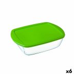   Négyszögletes uzsonnás doboz fedéllel Pyrex Cook & Store Zöld 1,1 L 23 x 15 x 7 cm Szilikon Üveg (6 egység) MOST 49948 HELYETT 37585 Ft-ért!