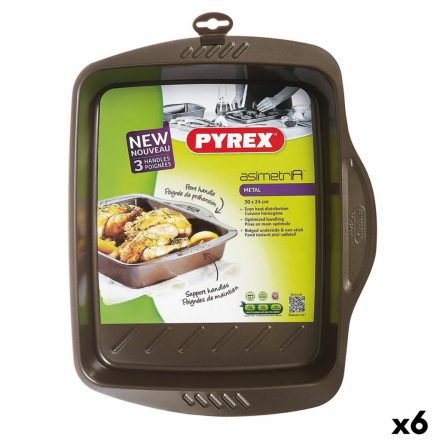 Kemencés ételeknek való tartó Pyrex Asimetria Négyszögletes Fém 30 x 24 cm (6 egység) MOST 72285 HELYETT 54401 Ft-ért!