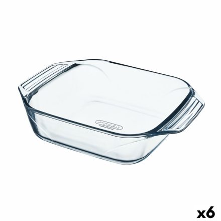 Szervírozótányér Pyrex Irresistible Négyzetben Átlátszó Üveg 6 egység 29,2 x 22,7 x 6,8 cm MOST 74590 HELYETT 56129 Ft-ért!