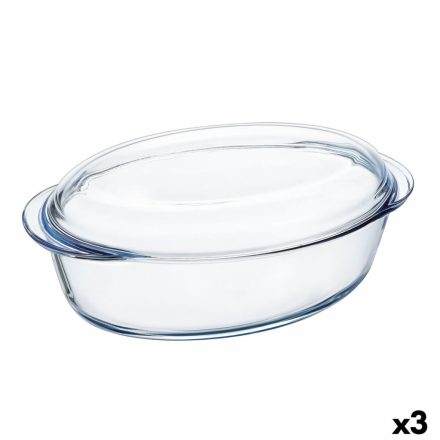 Kemencés ételeknek való tartó Pyrex Classic Vidrio Átlátszó Üveg 33 x 20 x 10 cm Fedéllel (3 egység) MOST 51240 HELYETT 38561 Ft-ért!