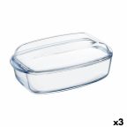   Szervírozótányér Pyrex Classic Fedéllel 4,5 L 38 x 22 x 11 cm Átlátszó Üveg (3 egység) MOST 89130 HELYETT 67076 Ft-ért!