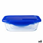   Hermetikus ebéddoboz Pyrex Cook & Go 20,5 x 15,5 x 6 cm Kék 800 ml Üveg (6 egység) MOST 45424 HELYETT 34179 Ft-ért!