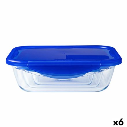 Hermetikus ebéddoboz Pyrex Cook & Go 20,5 x 15,5 x 6 cm Kék 800 ml Üveg (6 egység) MOST 45424 HELYETT 34179 Ft-ért!