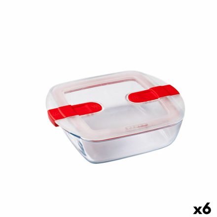 Hermetikus ebéddoboz Pyrex Cook&heat 1 L 20 x 17 x 6 cm Piros Üveg (6 egység) MOST 54689 HELYETT 41157 Ft-ért!