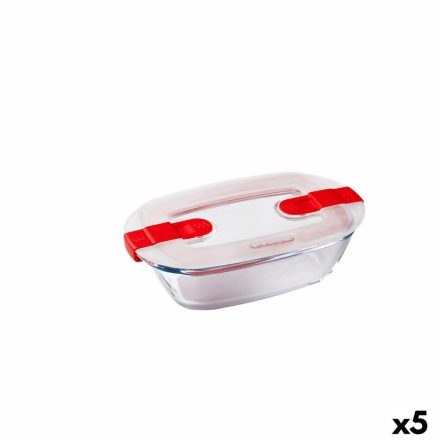 Hermetikus ebéddoboz Pyrex Cook & Heat Négyszögletes 400 ml 17 x 10 x 5 cm Átlátszó Üveg (5 egység) MOST 40443 HELYETT 28532 Ft-ért!