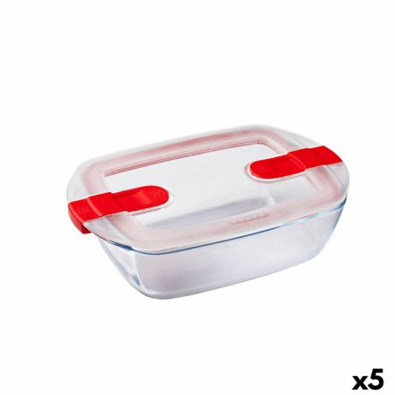 Hermetikus ebéddoboz Pyrex Cook&heat 1,1 L 24 x 15,5 x 7 cm Átlátszó Üveg (5 egység) MOST 45872 HELYETT 34526 Ft-ért!