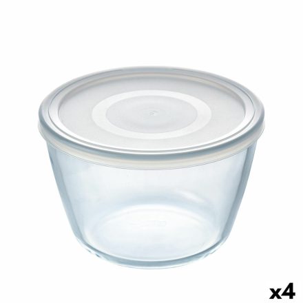 Kerek ebéddoboz fedéllel Pyrex Cook & Freeze 1,6 L 17 x 17 x 12 cm Átlátszó Szilikon Üveg (4 egység) MOST 42601 HELYETT 32054 Ft-ért!