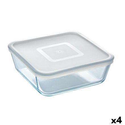 Négyzet alakú ebéd doboz fedéllel Pyrex Cook & Freeze 2 L 19 x 19 cm Átlátszó Szilikon Üveg (4 egység) MOST 50273 HELYETT 37833 Ft-ért!