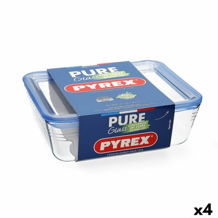 Hermetikus ebéddoboz Pyrex Pure Glass Átlátszó Üveg (2,6 L) (4 egység) MOST 58386 HELYETT 43935 Ft-ért!