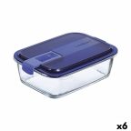   Hermetikus ebéddoboz Luminarc Easy Box Kék Üveg (6 egység) (1,22 L) MOST 43413 HELYETT 30632 Ft-ért!