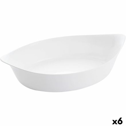 Szervírozótányér Luminarc Smart Cuisine Ovális Fehér Üveg 6 egység 38 x 22 cm MOST 53746 HELYETT 40446 Ft-ért!