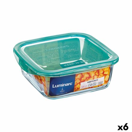 Négyzet alakú ebéd doboz fedéllel Luminarc Keep'n Lagon 760 ml 13 x 6 cm Türkizkék Üveg (6 egység) MOST 23698 HELYETT 16337 Ft-ért!