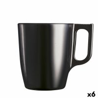   Taza Bögre Luminarc Flashy Fekete 250 ml Üveg (6 egység) MOST 18779 HELYETT 12947 Ft-ért!