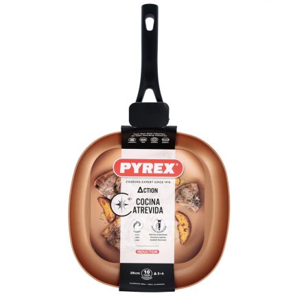 Lapos grillserpenyő Pyrex Action Négyzetben Fém Ø 28 cm MOST 13953 HELYETT 9624 Ft-ért!