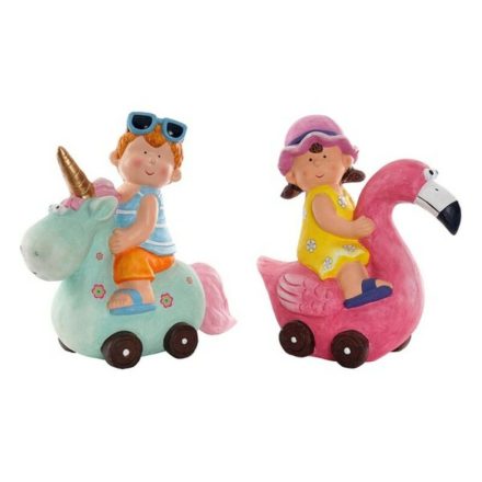 Dekoratív Figura DKD Home Decor gyerekek Üveggyapot (2 pcs) MOST 26351 HELYETT 15419 Ft-ért!