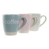 Taza Bögre DKD Home Decor Többszínű Kék Rózsaszín Gumifa Zöld Kőedény 160 ml (3 egység) (7 pcs) MOST 24216 HELYETT 14171 Ft-ért!