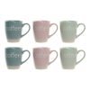 Taza Bögre DKD Home Decor Többszínű Kék Rózsaszín Gumifa Zöld Kőedény 160 ml (3 egység) (7 pcs) MOST 24216 HELYETT 14171 Ft-ért!