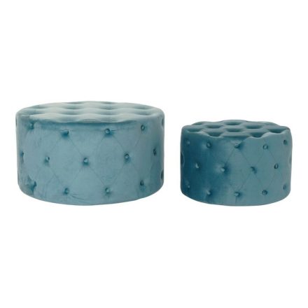 Lábtartó DKD Home Decor Kék modern Velvet Fa MDF (2 pcs) MOST 258403 HELYETT 143635 Ft-ért!