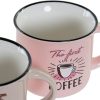 Taza Bögre DKD Home Decor Coffee Porcelán Bone China (180 ml) (4 pcs) MOST 20364 HELYETT 3960 Ft-ért!