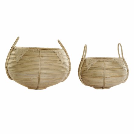 Kosár készlet DKD Home Decor Rattan Bali (2 pcs) (25 x 25 x 22 cm) (35 x 35 x 37 cm) MOST 77614 HELYETT 49118 Ft-ért!