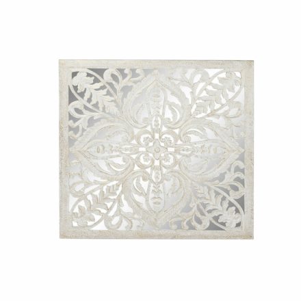 Fali Dekoráció DKD Home Decor S3019006 Tükör Aranysàrga MDF Fehér (121,5 x 3 x 121,5 cm) MOST 182615 HELYETT 117129 Ft-ért!