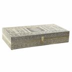   Ékszeres doboz DKD Home Decor Fa Alumínium Arab Virág (1 pcs) (38 x 20 x 7.5 cm) MOST 18709 HELYETT 10946 Ft-ért!