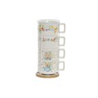   Darabos Kávéscsésze Szett DKD Home Decor Többszínű Fém Bambusz Dolomite 260 ml MOST 16474 HELYETT 9863 Ft-ért!